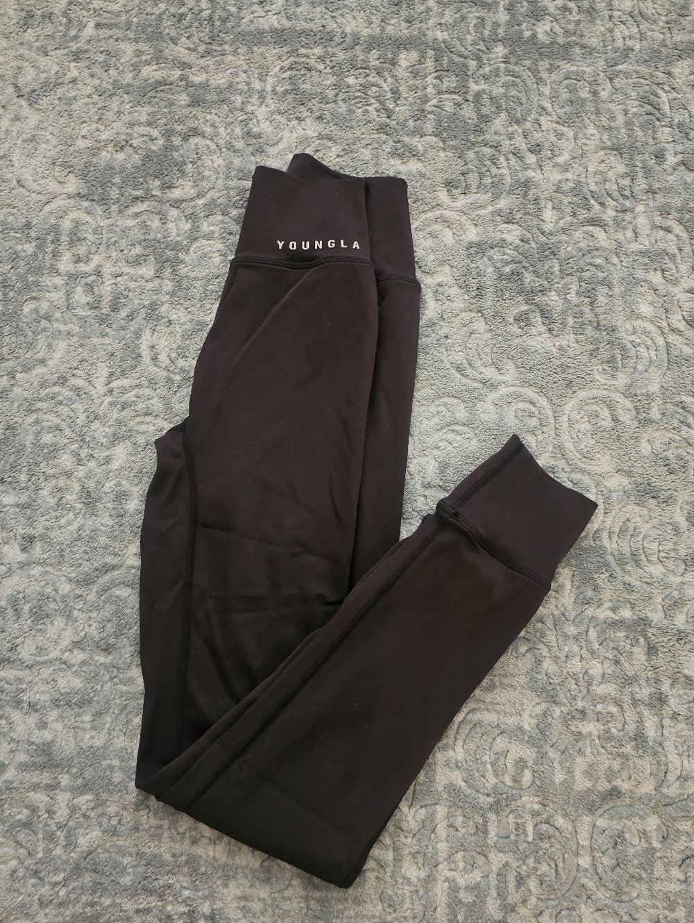 YOUNGLA Black High-Waist Leggings